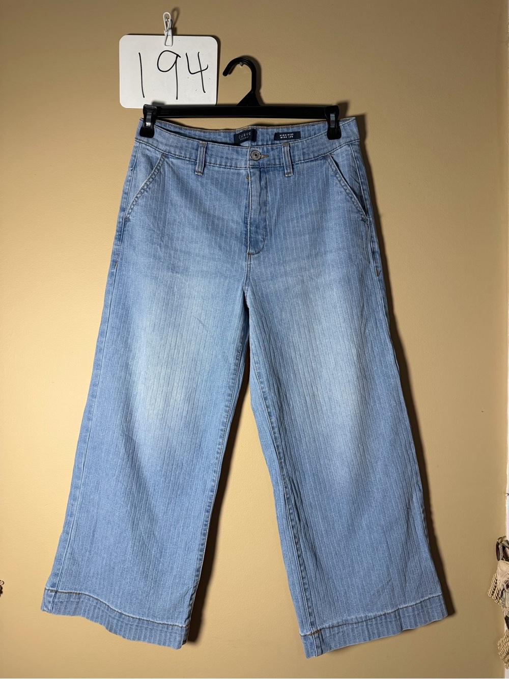 Women’s Light Blue Wide Leg Jeans/capri - Relaxed Flare